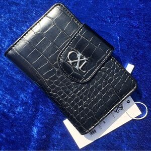 Christian Lacroix Black Croc-Embossed Wallet